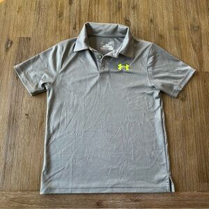 3/20$ Under Armour kids grey polo shirt size Small